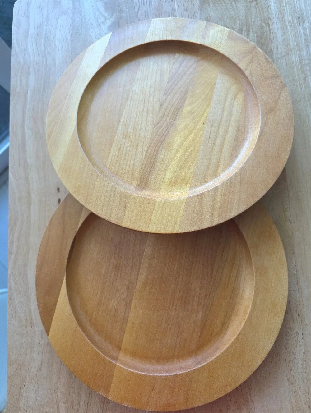 Vintage Williams Sonoma John McLeod Wooden Plates Set 2